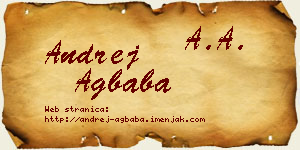 Andrej Agbaba vizit kartica